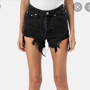 NWT adika black denim shorts